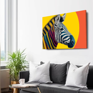 Yellow Zebra Wall Decor