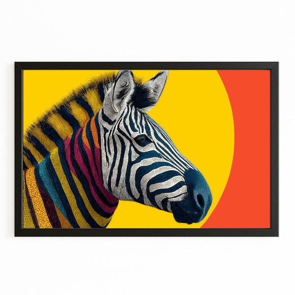 Yellow Zebra Wall Decor