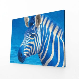 Zebra Art Blue