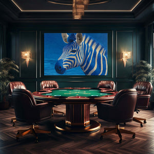 Zebra Art Blue