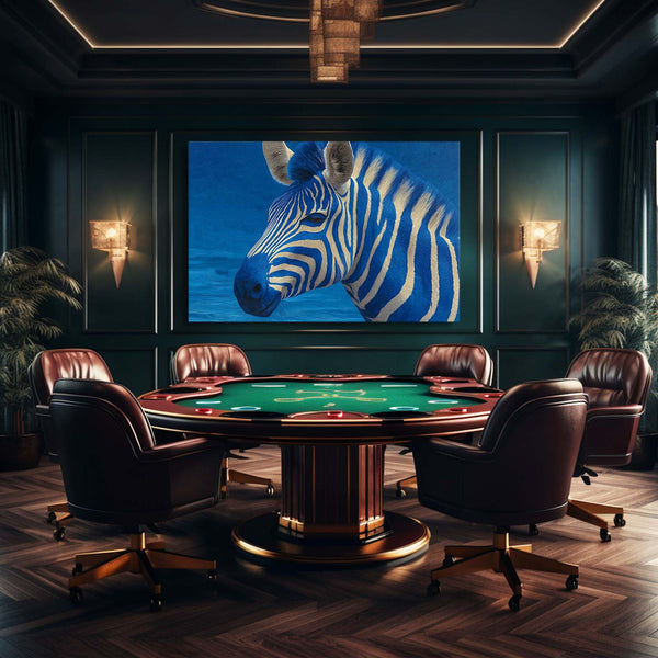 Zebra Art Blue