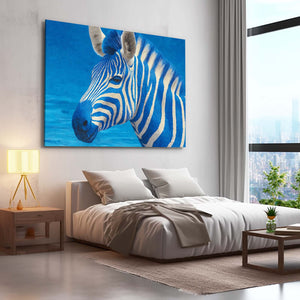 Zebra Art Blue