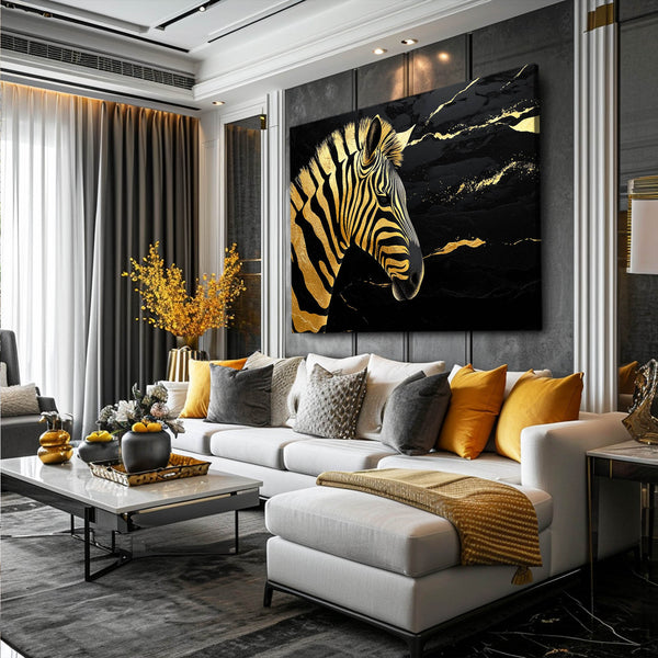 Zebra Art Gold