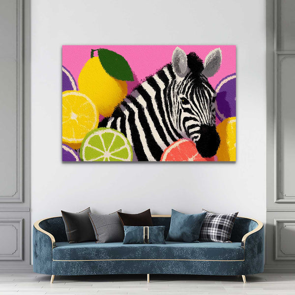 Zebra Artwork Pink