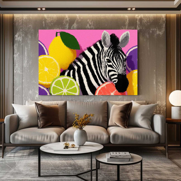 Zebra Artwork Pink