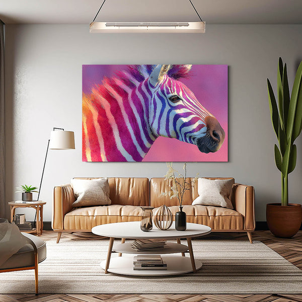 Zebra Artwork Purple