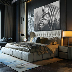 Zebra Black And White Artwork