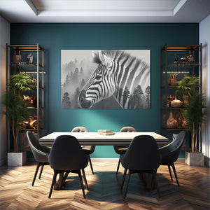 Zebra Black And White Artwork