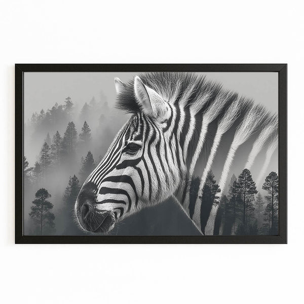 Zebra Black And White Artwork