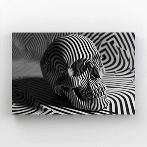 Zebra Style Skull Wall Art | MusaArtGallery™