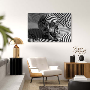 Zebra Style Skull Wall Art | MusaArtGallery™