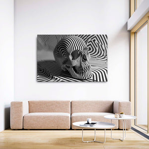 Zebra Style Skull Wall Art | MusaArtGallery™