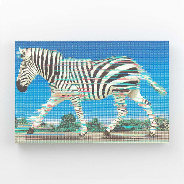 Zebra Wall Art Blue