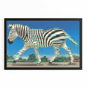 Zebra Wall Art Blue