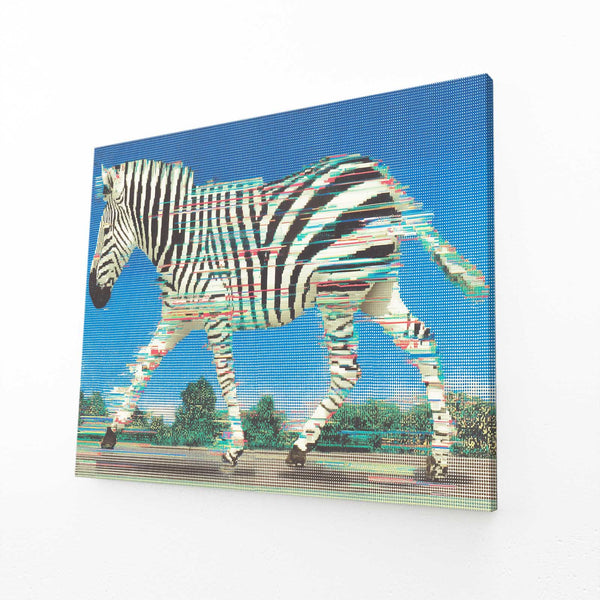Zebra Wall Art Blue