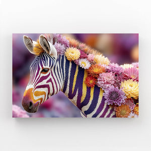 Zebra Wall Art Floral