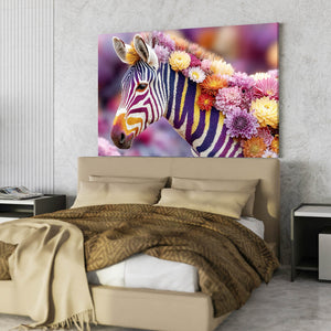 Zebra Wall Art Floral