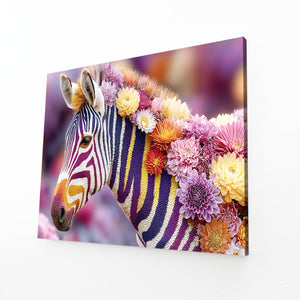 Zebra Wall Art Floral