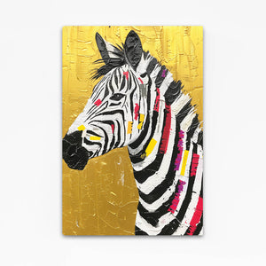 Zebra Wall Art Gold