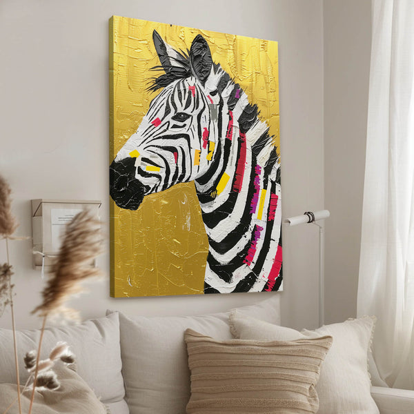 Zebra Wall Art Gold
