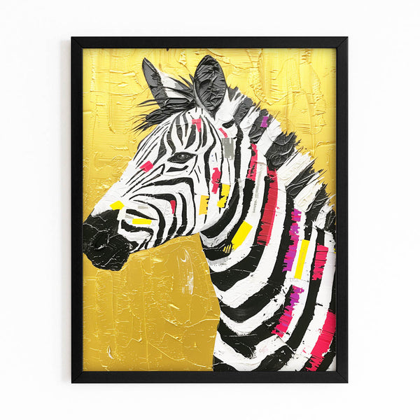 Zebra Wall Art Gold