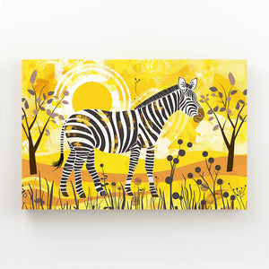 Zebra Wall Art Orange