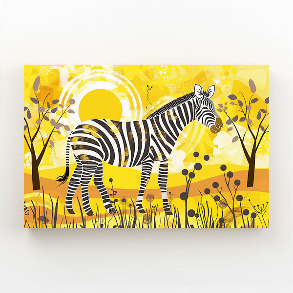 Zebra Wall Art Orange