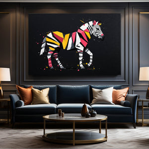 Zebra Wall Decor Colorful