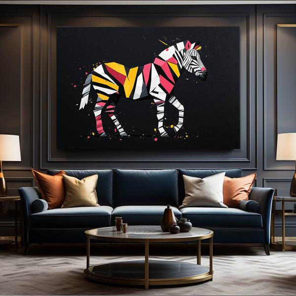 Zebra Wall Decor Colorful