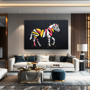 Zebra Wall Decor Colorful