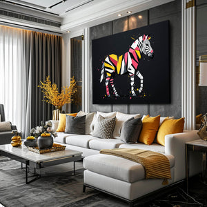Zebra Wall Decor Colorful