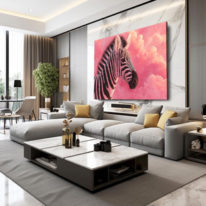 Zebra Wall Decor Pink