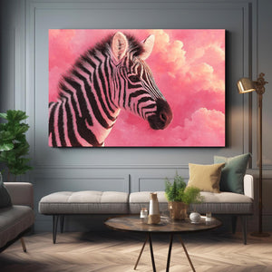 Zebra Wall Decor Pink
