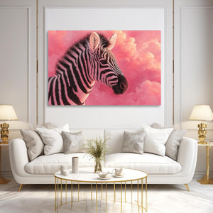 Zebra Wall Decor Pink