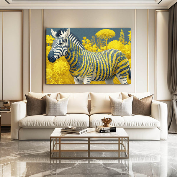 Zebra Wall Decor Yellow