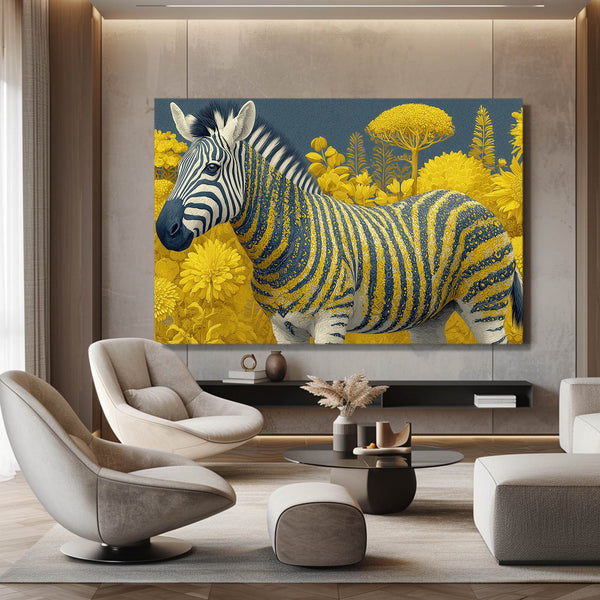 Zebra Wall Decor Yellow