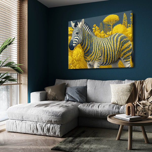 Zebra Wall Decor Yellow