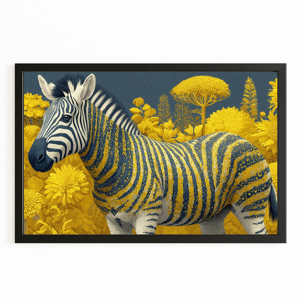 Zebra Wall Decor Yellow