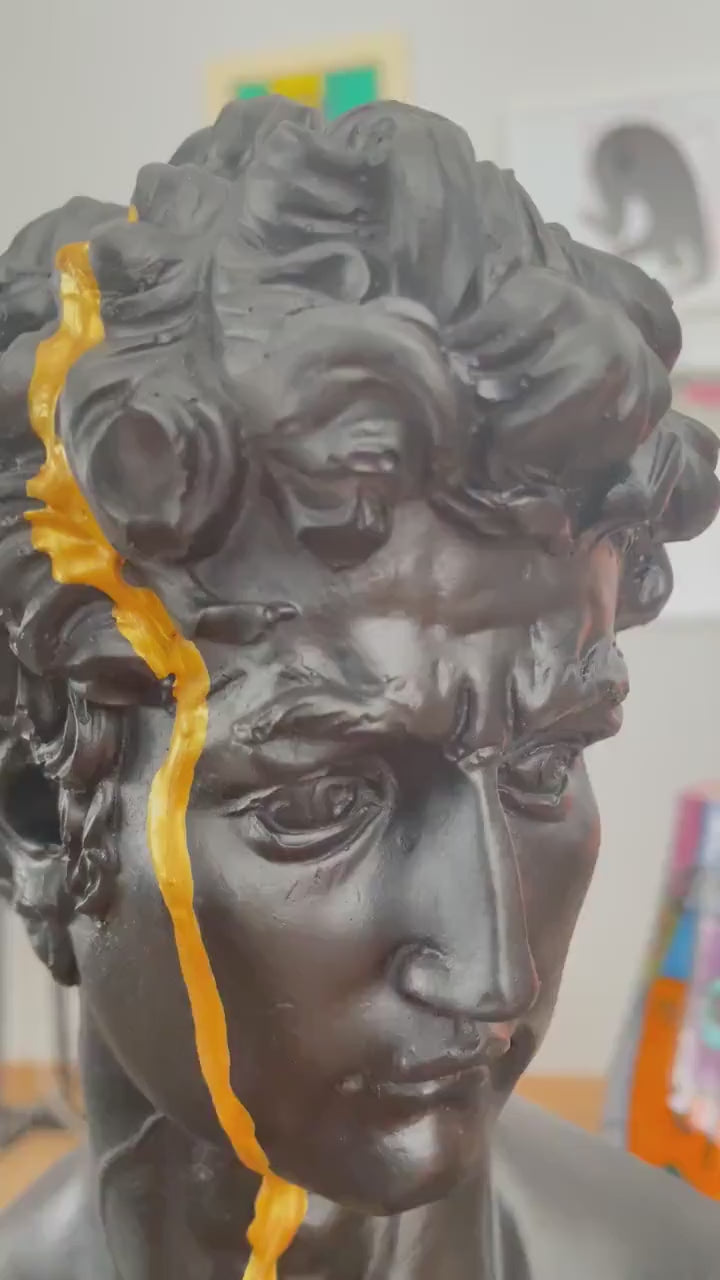 Black and Gold David Bust | MusaArtGallery™