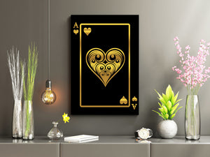 Gold Ace of Hearts Art | MusaArtGallery™