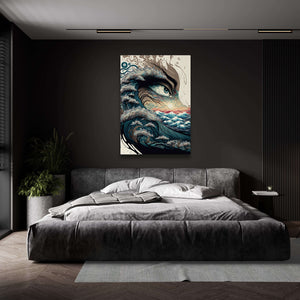 Abstract Japanese Wave Wall Art | MusaArtGallery™ 
