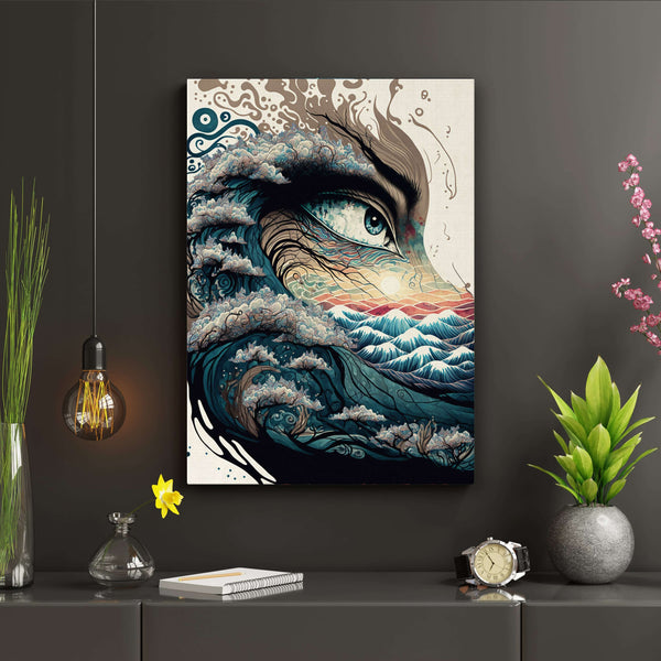 Abstract Japanese Wave Wall Art | MusaArtGallery™ 