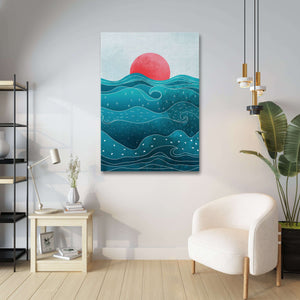 Abstract Ocean Art Canvas | MusaArtGallery™ 