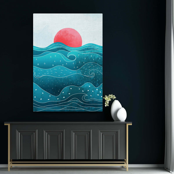 Abstract Ocean Art Canvas | MusaArtGallery™ 