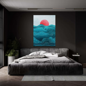 Abstract Ocean Art Canvas | MusaArtGallery™ 