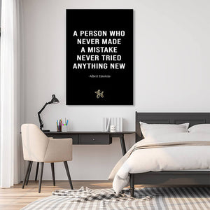 Albert Einstein Quote on Canvas