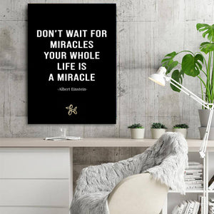 Albert Einstein Quote Canvas - Motivational Art