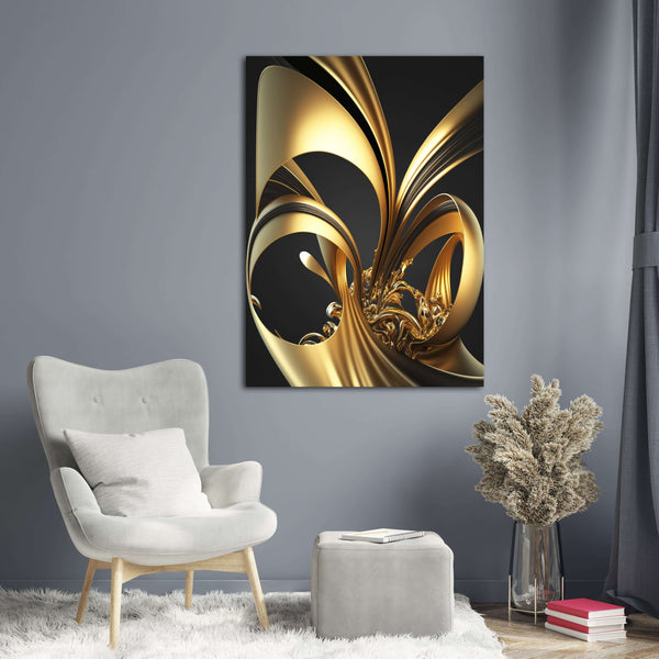 Black and Gold Abstract Wall Art | MusaArtGallery™ 