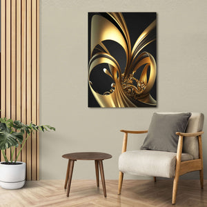 Black and Gold Abstract Wall Art | MusaArtGallery™ 