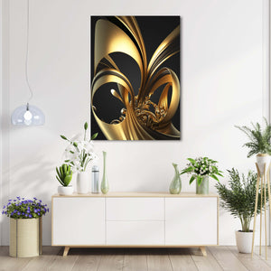 Black and Gold Abstract Wall Art | MusaArtGallery™ 
